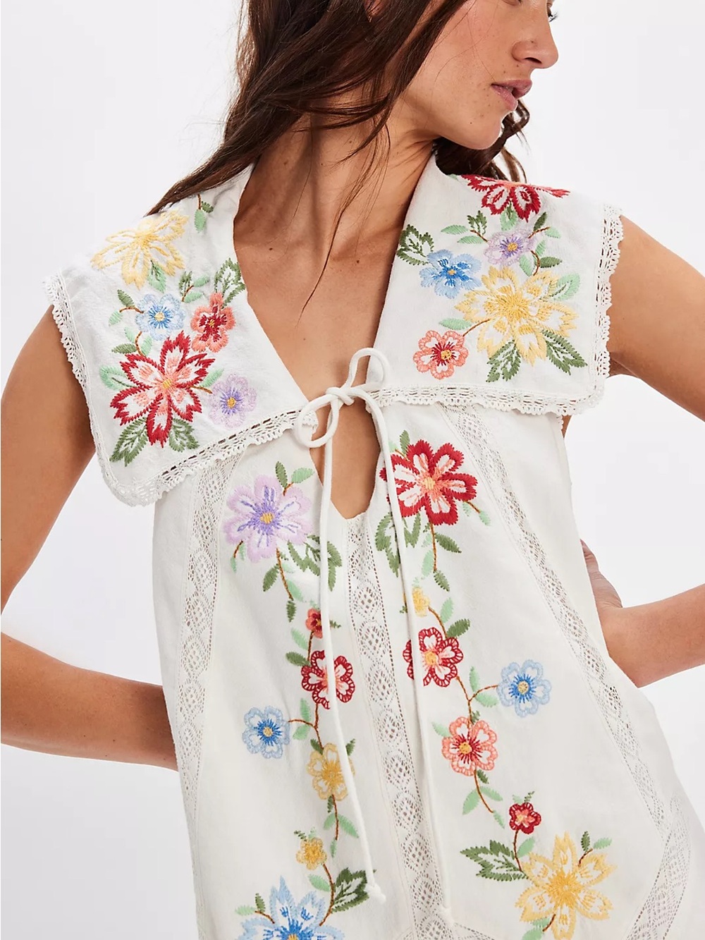 Free People Willow White Embroidered Dress - Picture 2 of 8